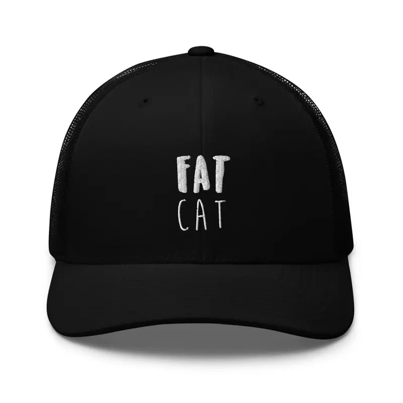 Fat Cat Beats Cap simple BW logo